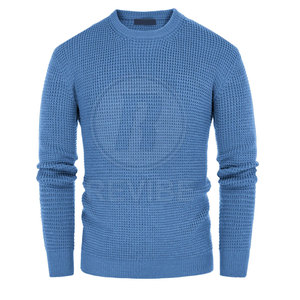 Pull en tricot élégant, chaud et respirant avec logo sur le devant, couleurs et motifs personnalisables, vêtements d'hiver confortables - Product Image 2