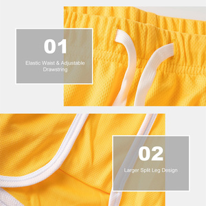 Shorts en maille à cordon de serrage, tendance, pour usage quotidien, design incroyable, tissu extensible, pour femmes - Product Image 4