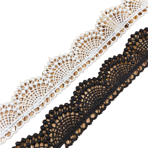 Dentelle festonnée en polyester soluble dans l'eau, 2,4 cm, bordure étroite, vente en gros, pour vêtements et artisanat, OEM ODM personnalisé - Product Image 1