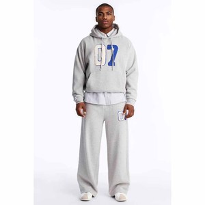 Fabricants de vêtements : Survêtements brodés avec patch, ensembles OEM pour hommes, ensemble sweat-shirt et pantalon de survêtement superposés - Product Image 6