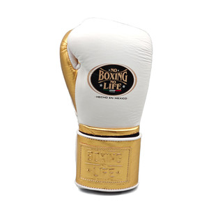 Wholesale No Boxing No Life Quality Leather Boxing Gloves Sanda White Gold <b>Strap</b> Closure Training Sparring High Quality Unisex - Product Image 2