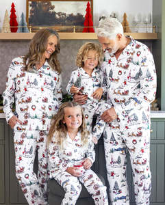 Wholesale <b>Womens</b> Christmas Tracksuit Set Print <b>Long</b> Sleeve <b>Top</b> Pants Cozy Winter Pajama Loungewear Winter Set Festive Family Set - Product Image 6