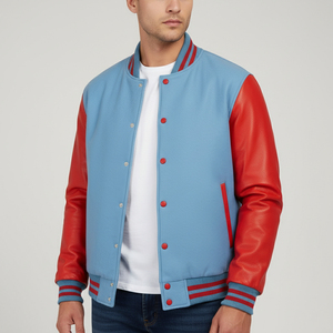 Best Selling Men's Casual Coat Comfortable Sheep Skin <b>Leather</b> Varsity <b>Jacket</b> <b>Long</b> Fit Thin Coated Winter Varsity Men's <b>Jackets</b> - Product Image 1