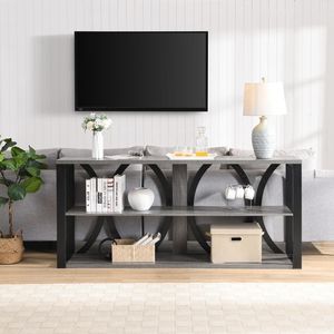 Consolle Industriale a 3 Livelli da 180 cm per Ingresso, Foyer, Soggiorno - Soluzione Salvaspazio Lunga e Stretta - Product Image 2