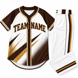 Ensemble de maillots de baseball personnalisables à manches courtes, impression par sublimation, polyester respirant, uniforme pour adultes, nom de l'équipe imprimé - Product Image 5