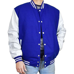 New Arrival Custom Leather Sleeve Varsity <b>Jacket</b> for <b>Men</b> and High Street Style Wholesale for Winter - Product Image 4