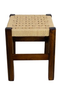 Macrame Bohemian Design Handmade <b>Stool</b> Hand Knitted with 100% Cotton Rope and Wooden Puffy <b>Stool</b> of - Product Image 4