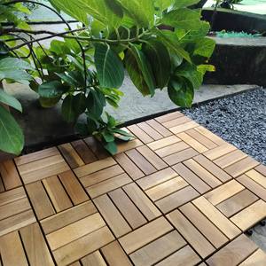 Baldosas de Madera Modernas para Exterior, Encajables, 30 x 30 cm, Fáciles de Instalar, Impermeables y Antideslizantes, para Patio, Balcón, Terraza y Jardín - Product Image 6