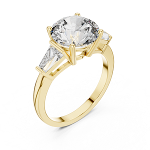 Anillo de Compromiso y Boda de Lujo para Mujer, Chapado en Oro Rosa, Plata 925, con Moissanita y Engaste de Garras - Product Image 4
