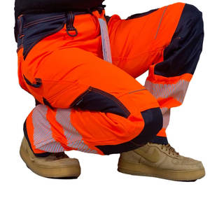 Custom Safety Breathable <b>Cargo</b> Workwear Trousers Polyester Stretch Workwear <b>Work</b> Pants for Mens with Custom Logos - Product Image 5