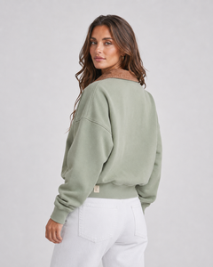 เสื้อสเวตเชิ้ตผู้หญิง Silk Road สีเทา คอปกพับได้ ซิปครึ่งตัว ผ้าคอตตอนผสม น้ำหนัก 240 กรัม ป้องกันขนร่วง ทรงพอดีตัว สำหรับฤดูร้อน - Product Image 4
