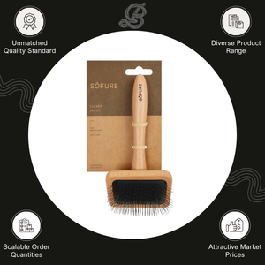 Cepillo Sofure Slicker de Madera de Haya para el Cuidado Diario de Perros y Gatos, Hecho en España, Venta Global - Product Image 2
