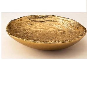 Ensemble de 3 bols en métal de forme irrégulière pour servir des en-cas, finition brillante, qualité supérieure, pour servir des fruits, du chocolat, des fruits secs - Product Image 4