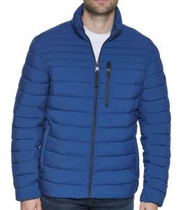 Chaqueta de invierno para hombre, talla grande, color azul, impermeable, con cuello alto, cierre de cremallera, estilo urbano, a la moda. - Product Image 5