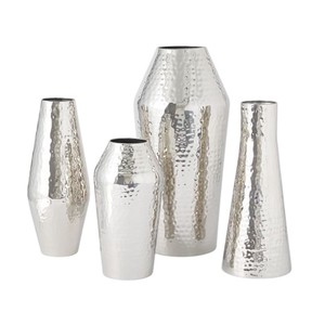 Modern Ring Sculpture Contemporary Silver Textured Metal Tabletop Ornament for Living Room Office and Home Decoration - Product Image 4