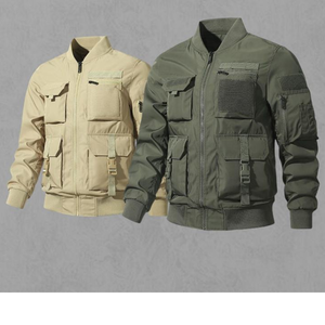 Chaqueta Bomber de Algodón con Cierre para Hombre, Personalizable y Transpirable - Estilo Urbano Personalizado - Product Image 1