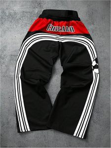 Pantalon de jogging ample Y2K pour homme, style punk, avec lettres graphiques, double taille et jambes larges - Product Image 3