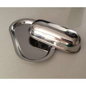 Beurrier vintage en argent plaqué, design moderne, vaisselle en métal durable, récipient de rangement de cuisine avec couvercle - Product Image 3