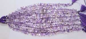 Cuentas de Amatista Natural Brasileña AAA, Forma de Lágrima Lisa, de 5x8 a 6x11 mm, Cuentas de Gema de Amatista para Fabricación de Joyas, Hilo de 8 Pulgadas - Product Image 6