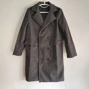 European Size <b>Men's</b> Double Breasted Solid Color Large Size Casual New Medium <b>Long</b> Wool <b>Coat</b> <b>Men's</b> <b>Coat</b> - Product Image 4
