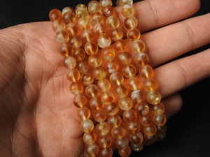 Pulsera de Cuentas Redondas de Citrino Natural, Joyería de Cristal Amarillo Mate Pulido, 8 Pulgadas 7MM, Regalo de Piedra de Nacimiento de Noviembre para - Product Image 4