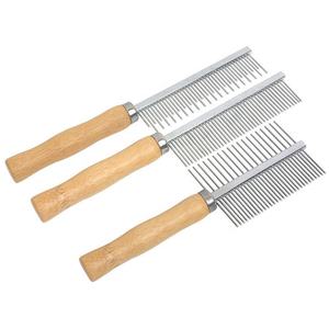 หวีสัตว์เลี้ยงสองด้านแบบมีเข็ม หวีแปรงสำหรับสุนัข ทำจากสแตนเลส ทนทาน อุปกรณ์ดูแลสัตว์ เครื่องมือสัตวแพทย์สำหรับสัตว์เลี้ยง - Product Image 6