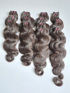 ผมต่อแบบเส้นเดียว เกรด 12A 10A ของแท้ 100% จากบราซิลและอินเดีย ยี่ห้อ Huixin รุ่น 613 แบบลอนบอดี้เวฟ ขายส่ง - Product Image 2
