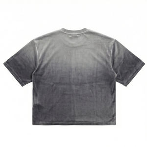 T-shirt de luxe urbain en velours orné de strass, style gothique streetwear, mode décontractée hip-hop MALUZA INDUSTRIES - Product Image 3