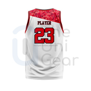 Uniformes de basket-ball personnalisés pour hommes et femmes, sur mesure, de haute qualité, respirants, à séchage rapide, 100% polyester, col en V - Product Image 2