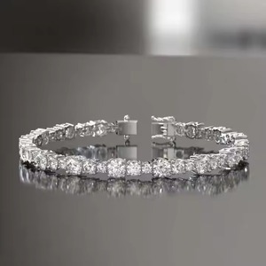 Sparkling Lab-Grown Diamond Bracelet High Quality 18K Yellow Gold Non-Fade Hip Hop Jewelry for Men and Women - Product Image 4