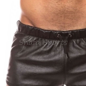 กางเกงขาสั้นหนังน้ำหนักเบาสำหรับผู้ชายใส่ทำงานในฤดูร้อน กางเกงขาสั้นออกกำลังกายสำหรับผู้ชาย มีกระเป๋าข้าง เอวยางยืด ระบายอากาศได้ดี มีจำหน่ายแล้ว - Product Image 5