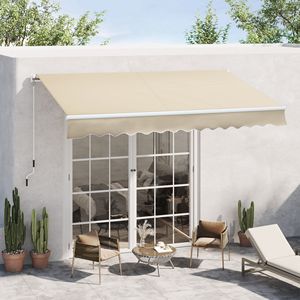 Toldo Retráctil para Patio de 3.6m x 2.4m, Color Crema, Manivela Manual, Marco de Aluminio, Resistente al Viento, Extensible para Terrazas y Patios, 5m - Product Image 2