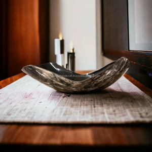 ถ้วยเขาโค้งสำหรับตกแต่งโต๊ะรับประทานอาหารทำจากงานฝีมือของซาเนียะสำหรับโต๊ะรับประทานอาหารขัดสไตล์สัตว์ขายส่ง - Product Image 1