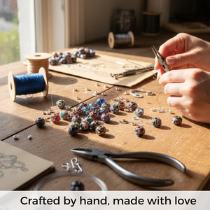 EXCEL EXPORTS Perles de verre multicolores de 8 mm |   Perles décoratives artisanales en forme de rondelle, collier, bracelet, artisanat DIY - Product Image 2