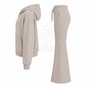 Custom Logo Design Women Patch Work Lounge Wear Set Casual Hooded Tracksuit Style With Comfortable Fit And Durable Fabric - Product Image 3