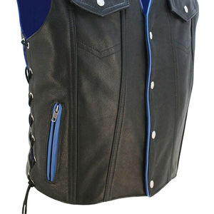 Fast Shipping Bomber Flight Fur Lining Shearling Sheepskin Leather vest Comfortable Leather vest - Product Image 5