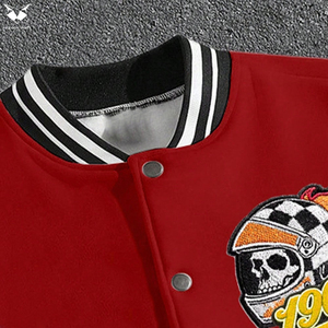 Latest Design Patchwork <b>Men</b> Varsity <b>Jacket</b> Red <b>White</b> Bomber <b>Jacket</b> New York Embroidery Vintage Streetwear Baseball Uniform - Product Image 4