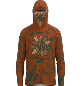 Chemises de pêche en polyester de haute qualité UPF50+, séchage rapide, à capuche, respirantes, protection solaire, 100% polyester - Product Image 5