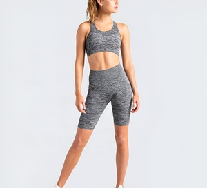 Ensemble soutien-gorge et short imperméable pour femme grande taille, collection automne 2026 – Tenue de sport sans manches - Product Image 1