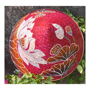 Chapeau Non La artisanal vietnamien fait main en feuille de palmier, design culturel unique, broderie artisanale, toutes saisons - Product Image 2