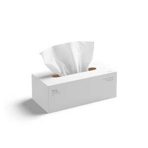 Boîte de mouchoirs en papier Ruby de style moderne compact, 2 plis, en pâte de bois vierge, avec impression de qualité supérieure pour la décoration de la maison et du bureau - Product Image 1