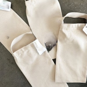 Eco Luxe Cotton <b>Canvas</b> Bottle Gift Tote Premium Reusable Wine Carrier Cotton <b>Drawstring</b> <b>Bag</b> Medium Size Gift Pouch Natural Color - Product Image 5
