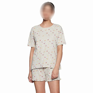 Conjunto de Verano de Camiseta y Pantalones Cortos de Secado Rápido, Cuello Redondo, Precio al por Mayor, Último Estilo, Conjuntos de Camiseta y Pantalones Cortos para Mujer - Product Image 1