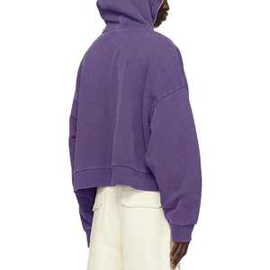 Sweat à capuche pour homme à épaules tombantes, poche kangourou, ourlet côtelé, coupe régulière, 350 g/m², délavé à l'acide, tie-dye, hiver, 100 % coton molletonné - Product Image 3