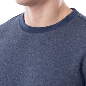 เสื้อสเวตเชิ้ตแขนยาวคอกลมสีกรมท่าสำหรับผู้ชาย ผ้าฟลีซ  รับทำโลโก้ตามสั่ง  OEM ODM ขายส่งเสื้อผ้า - Product Image 5