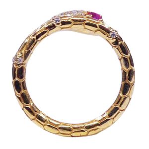 Wedding Wear 925 Sterling <b>Silver</b> Gold Plated Jewelry Ruby White Topaz Gemstone Women Wear Classic <b>Ring</b> - Product Image 3