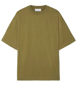 เสื้อยืดโอเวอร์ไซส์ผู้ชาย สีพื้น แขนสั้น คอกลม ผ้าฝ้ายเนื้อหนา สไตล์สตรีทแวร์ เสื้อยืดลำลอง ผ้าเจอร์ซีย์ถัก น้ำหนัก 300 กรัม - Product Image 1