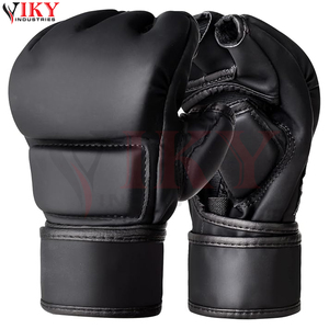 Nouveauté 2026 : Gants de combat MMA noirs entièrement rembourrés, épais, avec logo personnalisé, service OEM/ODM – Fournisseur de qualité - Product Image 1