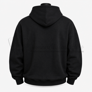 Sudadera con Capucha Negra Unisex Personalizada, Corte Regular, Felpa, Informal, con Bolsillo, Ropa de Invierno, 100% Algodón Ecológico - Product Image 2