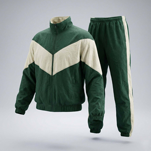 Ensemble de survêtement décontracté coupe classique en nylon respirant couleur unie pour homme – Collection automne personnalisable - Product Image 6